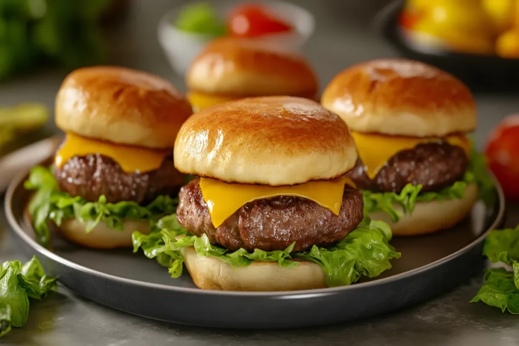 mini burgers with hawaiian bread